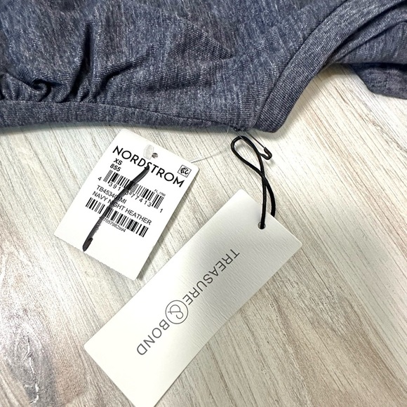 NWT: Treasure & Bond Bodycon Midi Dress Size X-Small in Navy Blue - Picture 5 of 5